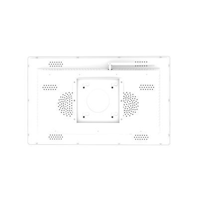 Bệnh viện mở màu trắng cảm ứng sàn đứng biển báo kỹ thuật số 22 inch tất cả trong một máy điều tra