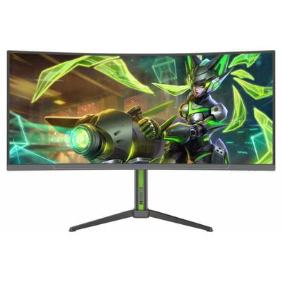 34 Inch Ultrawide Curved LED-Backlit LCD Monitor 180Hz Tỷ lệ làm mới bảng điều khiển IPS HD Tính năng USB Máy tính chơi game Máy tính xách tay