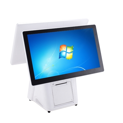 Cửa hàng bán lẻ 10 điểm Capacitive Touch màn hình kép Android / Win POS Terminal Monitor Với máy in biên lai nhiệt