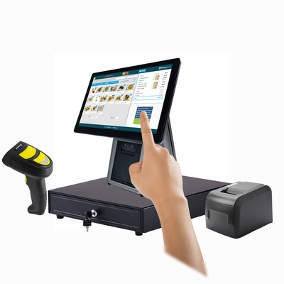 15.6 inch Tất cả trong một màn hình cảm ứng TFT màn hình LED Hệ thống Android với máy in máy quét cho Kiosk